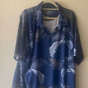 Tommy Bahama’s - Men's Blue Tropical Print Shirt